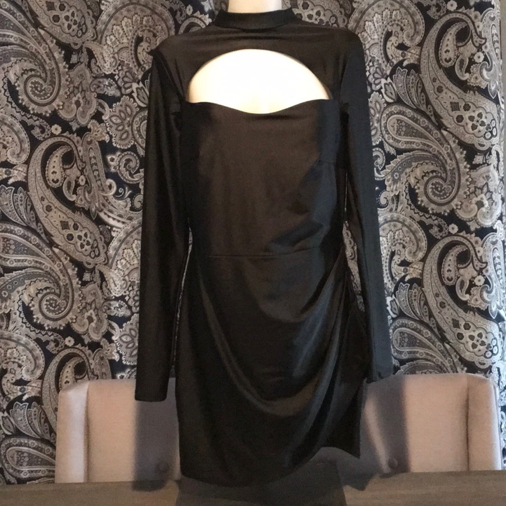 Long sleeve black dress. Fashion Nova- Size 1X